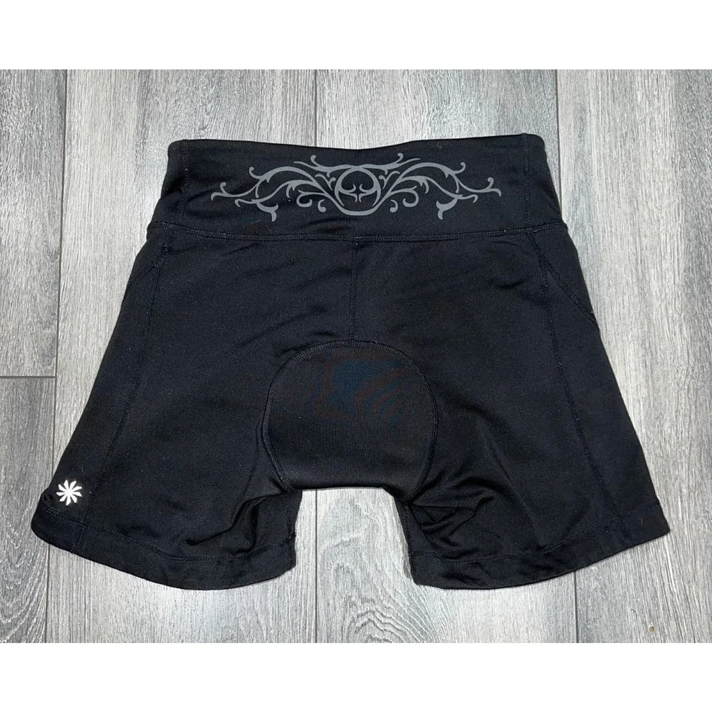 Athleta Womens Compression Cycling Running Shorts Detail X-Small Black A005974